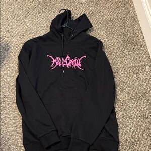 Kill Crew Black Hoodie with Pink Logo